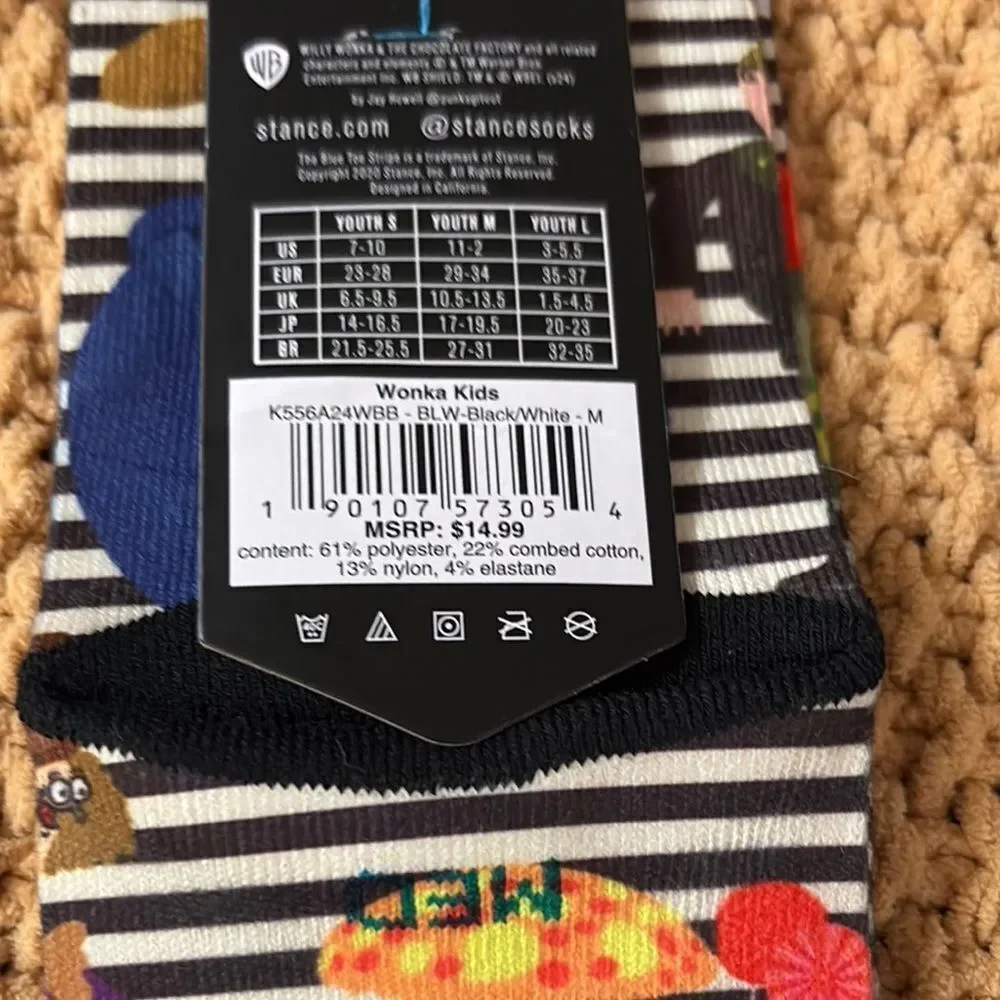 3 Pairs Stance Youth Size Medium(11-2) Crew Casual Socks